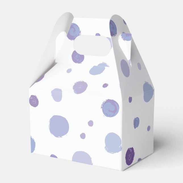 hand painted polka dots favour box (Front Side)