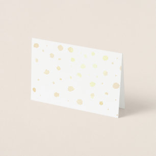hand painted polka dots foil card