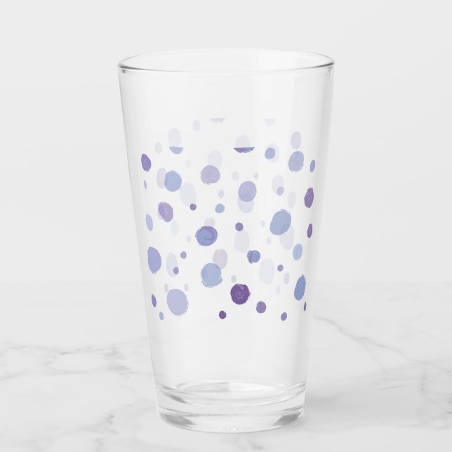 hand painted polka dots glass (Front)