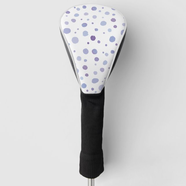 hand painted polka dots golf head cover (Front)