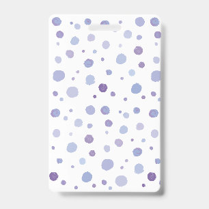 hand painted polka dots ID badge