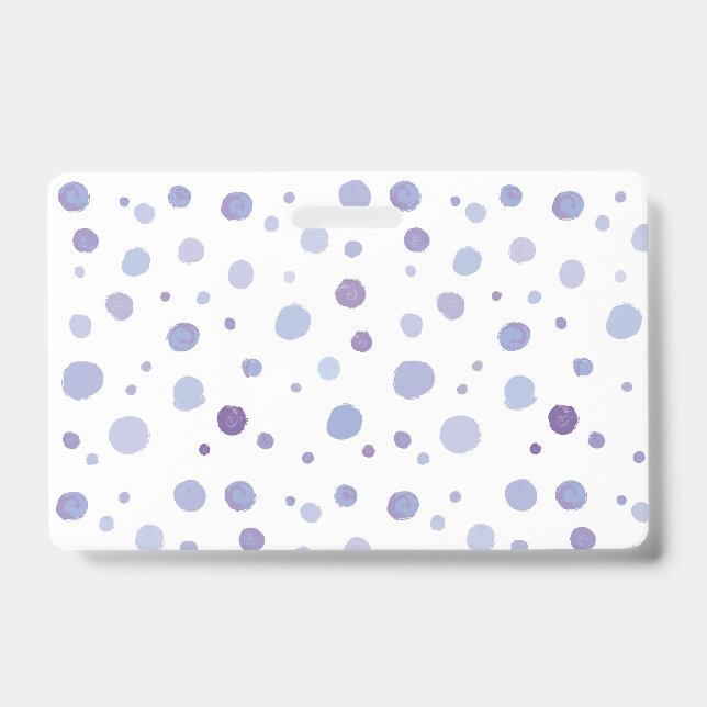 hand painted polka dots ID badge (Front)
