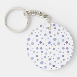 hand painted polka dots key ring