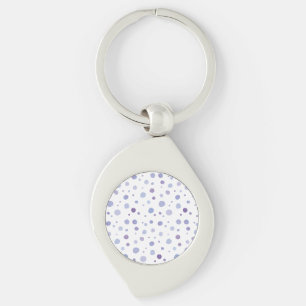 hand painted polka dots key ring