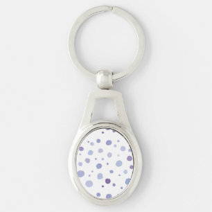 hand painted polka dots key ring