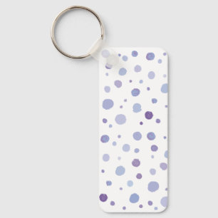 hand painted polka dots key ring