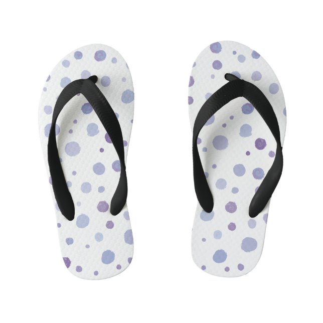 hand painted polka dots kid's jandals (Footbed)