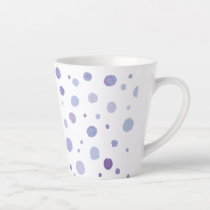 hand painted polka dots latte mug