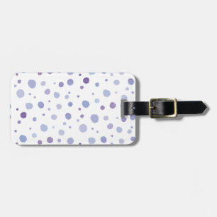 hand painted polka dots luggage tag