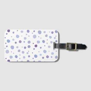hand painted polka dots luggage tag