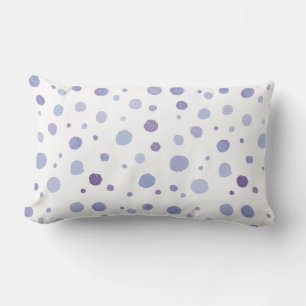 hand painted polka dots lumbar cushion