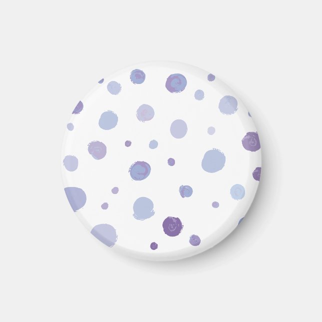 hand painted polka dots magnet (Front)