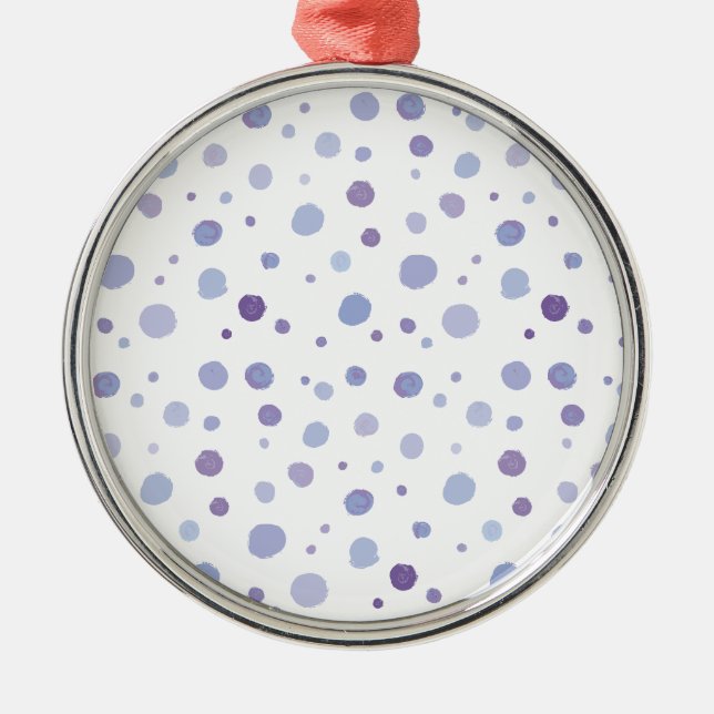 hand painted polka dots metal tree decoration (Front)