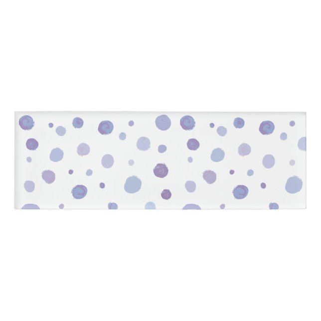 hand painted polka dots name tag (Front)