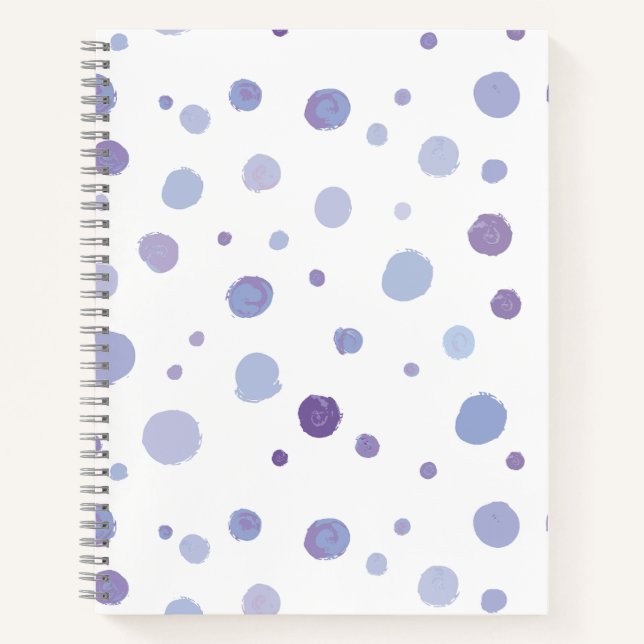 hand painted polka dots notebook (Front)
