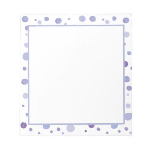 hand painted polka dots notepad