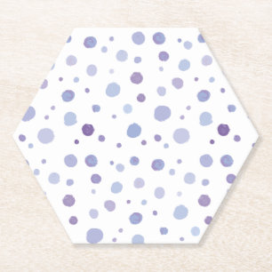 hand painted polka dots paper coaster