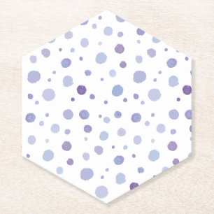 hand painted polka dots paper coaster
