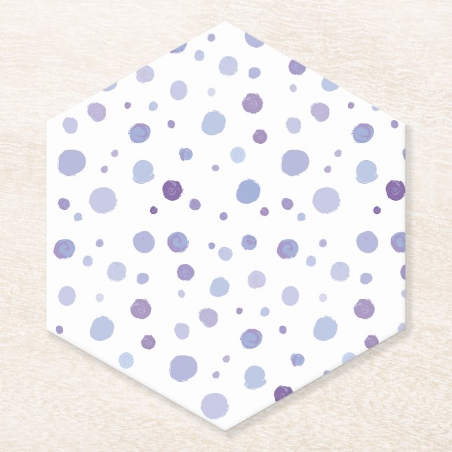 hand painted polka dots paper coaster (Front)