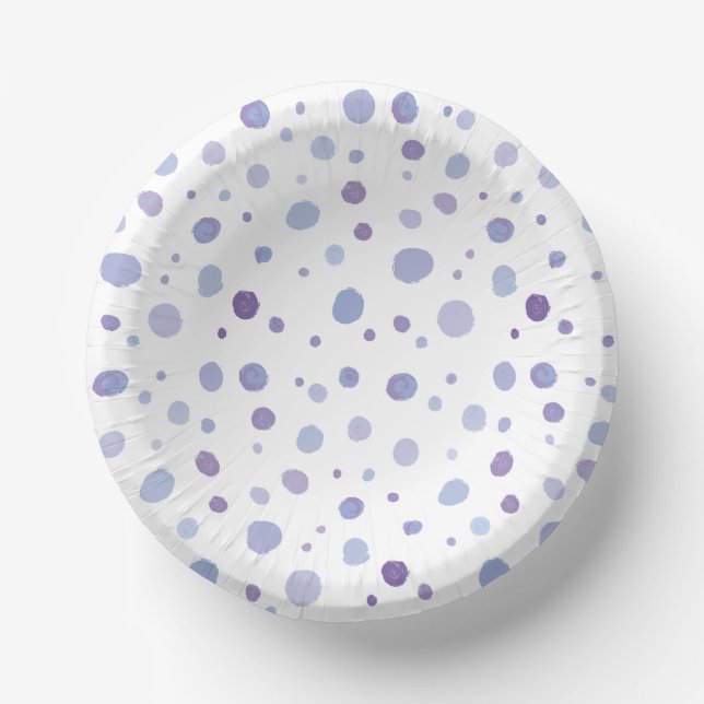 hand painted polka dots paper plate (Front)