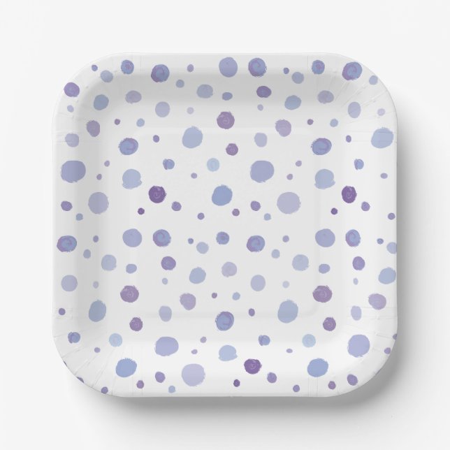 hand painted polka dots paper plate (Front)