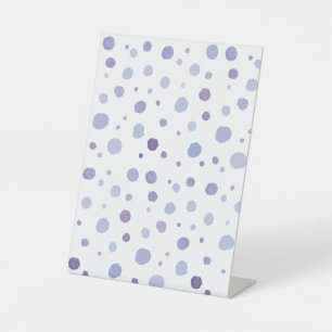 hand painted polka dots pedestal sign