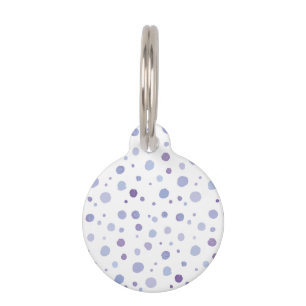 hand painted polka dots pet tag