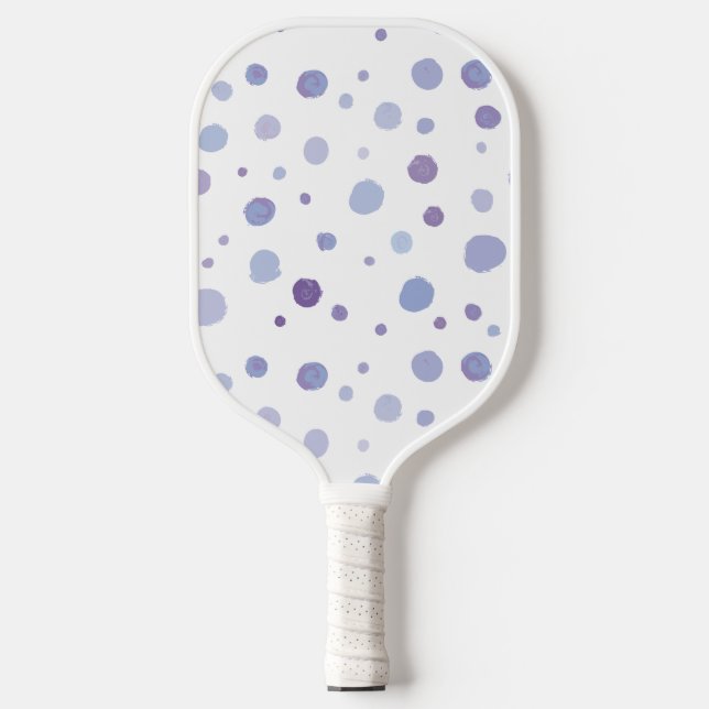 hand painted polka dots pickleball paddle (Front)
