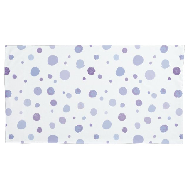 hand painted polka dots pillowcase (Front-Left)