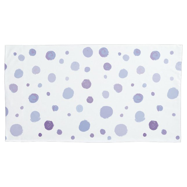 hand painted polka dots pillowcase (Front)