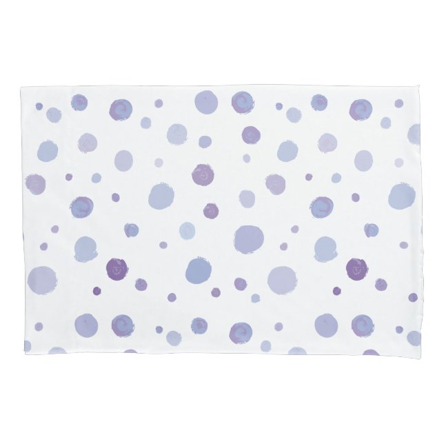 hand painted polka dots pillowcase (Front)