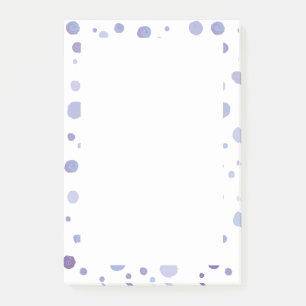 hand painted polka dots post-it notes