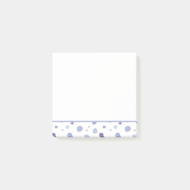 hand painted polka dots post-it notes (Front)