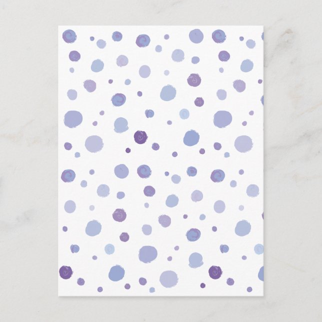hand painted polka dots postcard (Front)