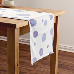 hand painted polka dots short table runner