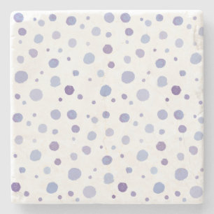 hand painted polka dots stone coaster