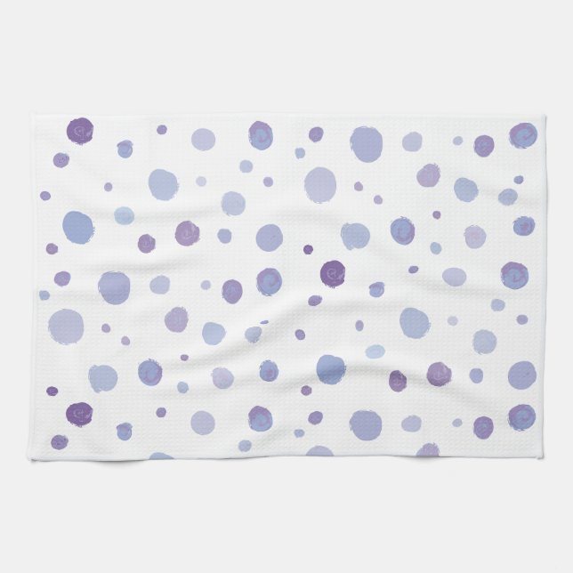 hand painted polka dots tea towel (Horizontal)