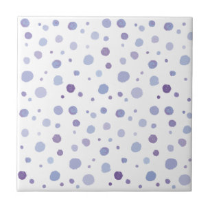 hand painted polka dots tile