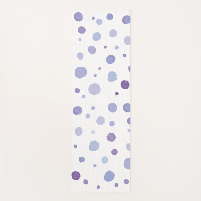 hand painted polka dots yoga mat (Front)