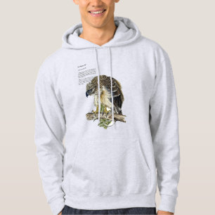  Hand Painted Print Endangered Eagle Hoodie