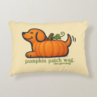 Hand Painted Pumpkin Dog Fall Decorative Cushion