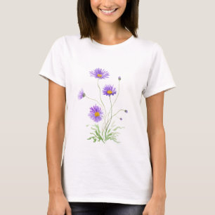 hand painted purple daisy bouquet T-Shirt