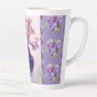 Hand Painted Purple Iris Irises floral Latte Mug
