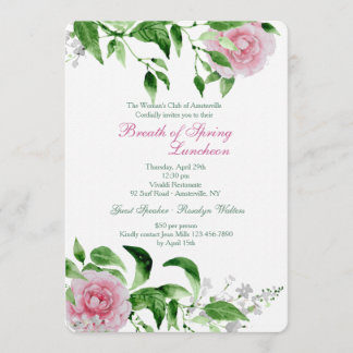 Hand Painted Roses Invitation