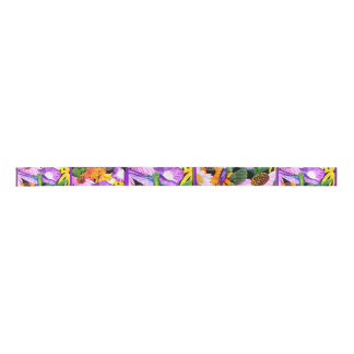 Hand painted satin ribbon