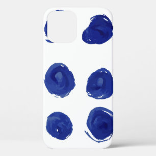 Hand painted seamless polka dots pattern iPhone 12 case