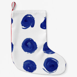 Hand painted seamless polka dots pattern small christmas stocking