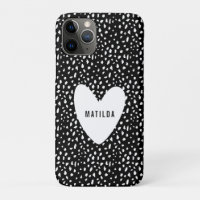 Hand painted spot and heart personalised