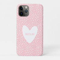 Hand painted spot and heart personalised