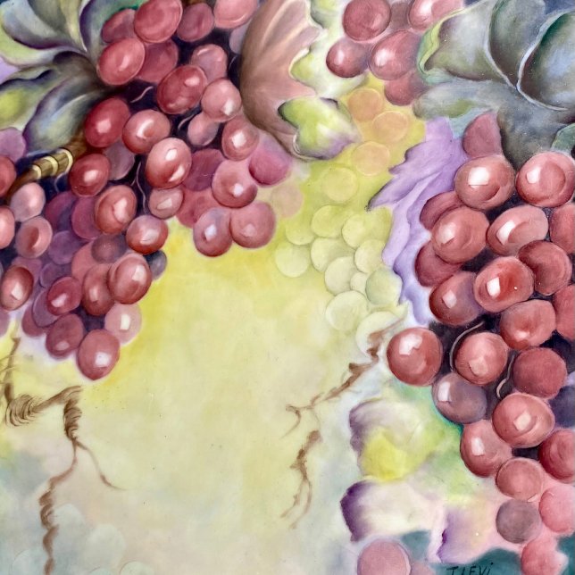 Hand-Painted Tuscan Grapes Cocktail Napkins — Vine (Creator Uploaded)